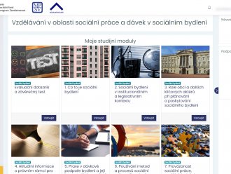 Realizace LMS (Learning Management systému) pro vzdělávání pracovníků v oblasti sociálního bydlení