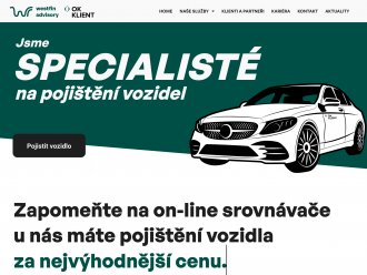 Vizuální identita, brand a webové stránky Westfin Advisory