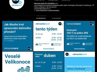 Vytvoření vizuální identity, grafiky a správa sociálních sítí pro německé daně