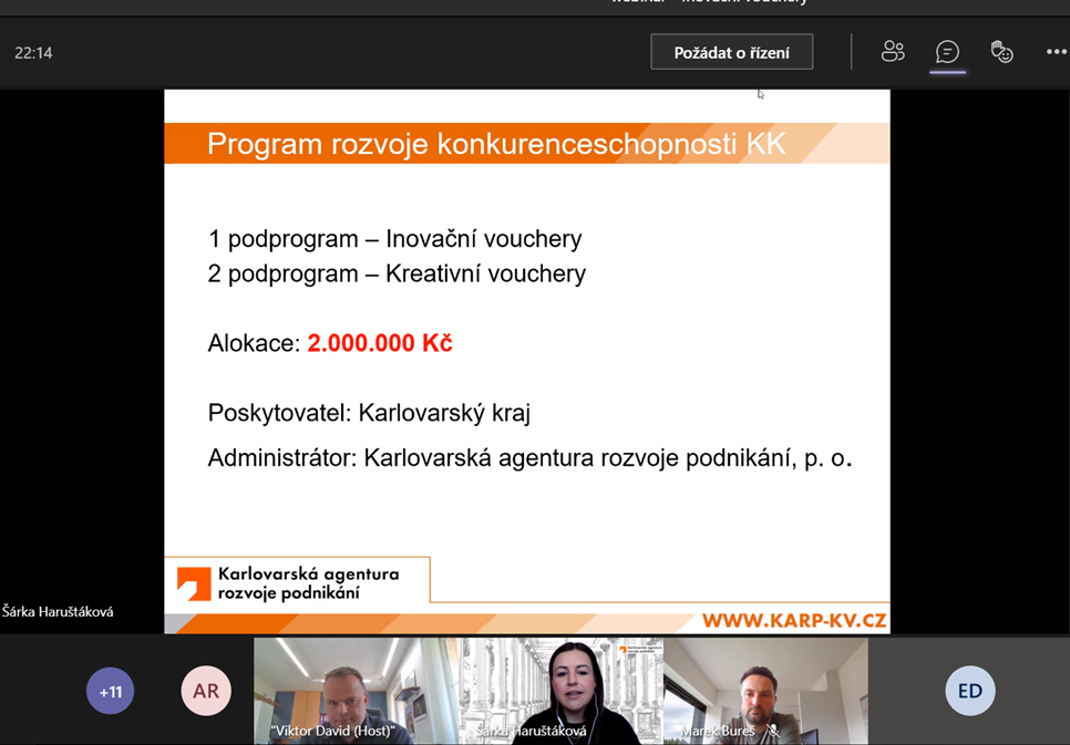 Máme za sebou webinář na téma Inovační vouchery