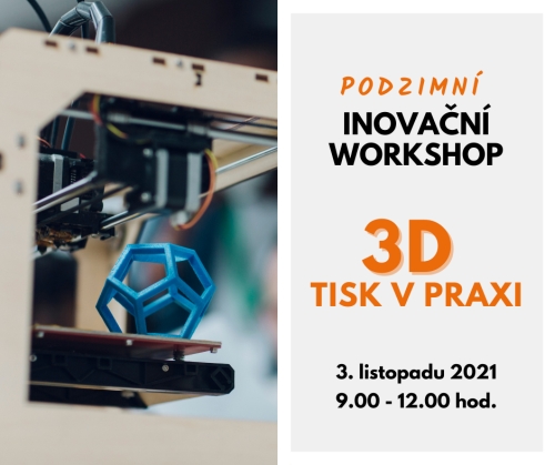 INOVAČNÍ WORKSHOP „3D TISK V PRAXI“ JIŽ BRZY