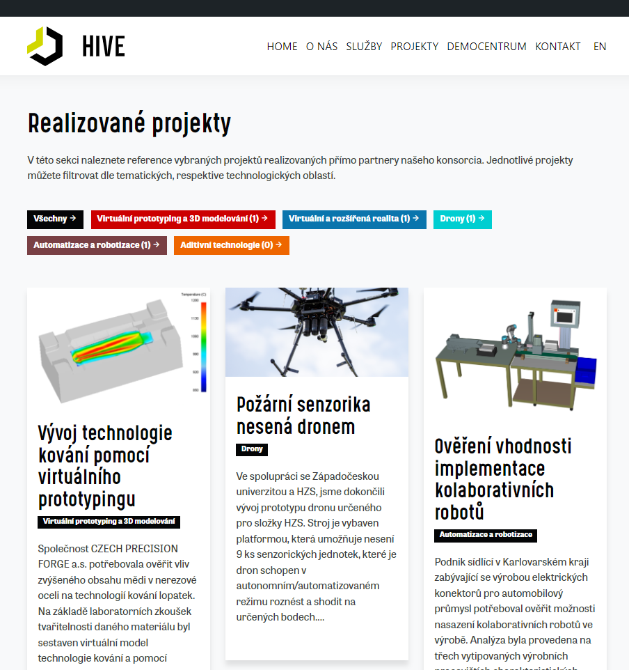 Nový web DIH HIVE on air