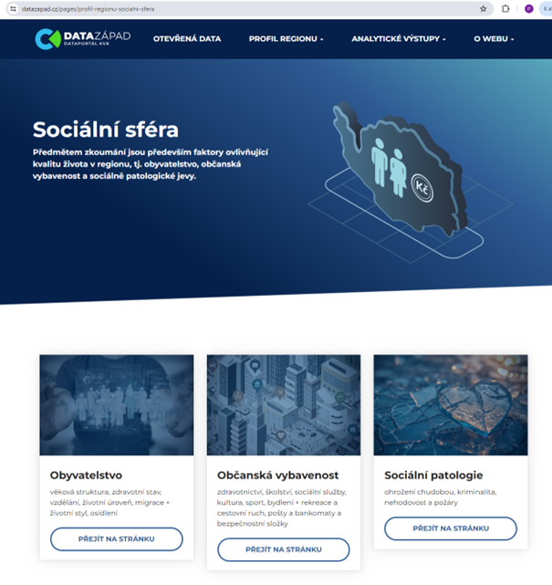 Na Dataportál Karlovarského kraje přibyla nová sekce Profil regionu
